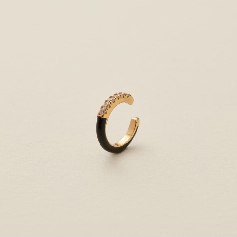 Made by Mary Eclipse Enamel Ear Cuff - Black